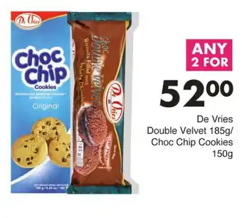 Save De Vries Double Velvet/ Choc Chip Cookies offer
