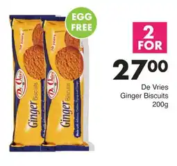 Save De Vries Ginger Biscuits offer