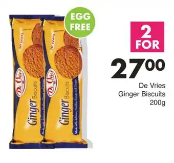 Save De Vries Ginger Biscuits offer