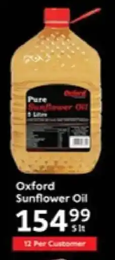 Oxford Freshmarket Oxford Sunflower Oil offer