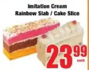 Boxer Imitation Cream Rainbow Slab/ Cake Slice offer