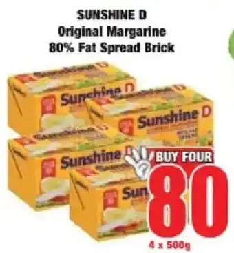 Boxer Sunshine D Original Margarine 80% Fat Spread Brick offer