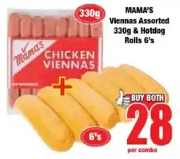 Boxer Mama's Viennas Assorted & Hotdog Rolls offer