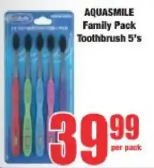 Boxer Aquasmile Family Pack Toothbrush offer
