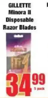 Boxer Gillette Minora II Disposable Razor Blades offer