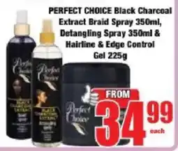 Boxer Perfect Choice Black Charcoal Extract Braid Spray, Detangling Spray & Hairline & Edge Control Gel offer