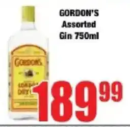Boxer Gordon's Assorted Gin offer