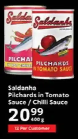 Oxford Freshmarket Saldanha Pilchards in Tomato Sauce/ Chilli Sauce offer