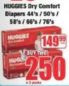 Boxer Huggies Dry Comfort Diapers offer