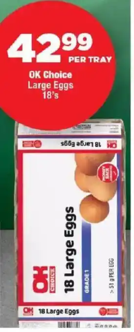 OK Foods OK Choice Large Eggs offer