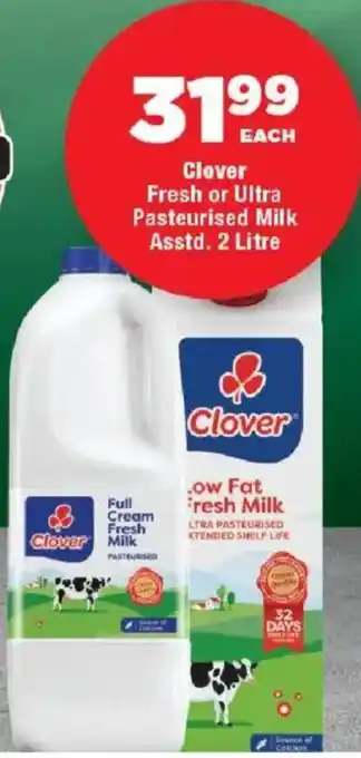 OK Foods Clover Fresh or Ultra Pasteurised Milk offer