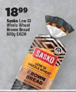 OK Foods Sasko Low Gl Whole Wheat Brown Bread offer