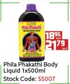 Phila Phakathi Body Liquid 500ml offer at Africa Cash and Carry