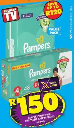 Shoprite Pampers value pack disposable nappies/ pants offer