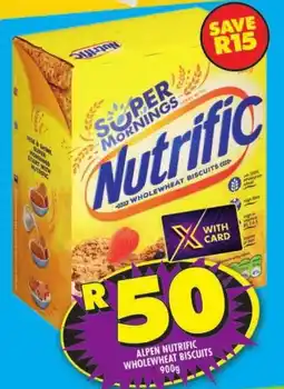 Shoprite Alpen nutrific wholewheat biscuits offer