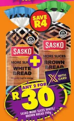 Shoprite Sasko more slices white/ brown bread offer