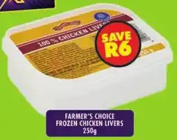 Shoprite Farmer's choice frozen chicken livers offer