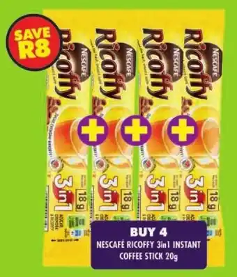Shoprite Nescafé ricoffy 3in1 instant coffee stick offer