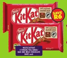 Shoprite Nestlé kitkat 4 finger/ tex/ areo/ bar one milk chocolate bars offer