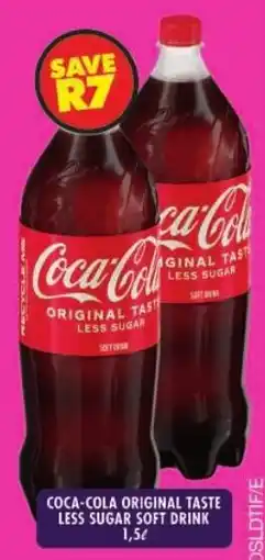 Shoprite Coca-cola original taste less sugar soft drink offer