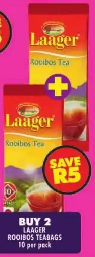 Shoprite Laager rooibos teabags offer