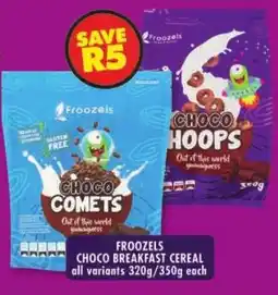 Shoprite Froozels choco breakfast cereal offer