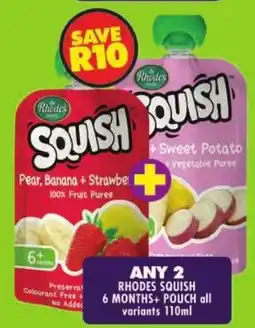 Shoprite Rhodes squish 6 months+ pouch offer