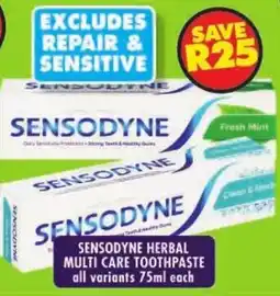 Shoprite Sensodyne herbal multi care toothpaste offer