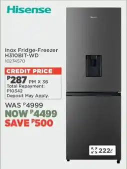 House & Home Hisense Inox Fridge-Freezer offer