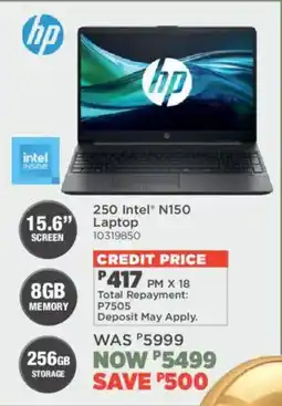 House & Home Hp 250 Intel N150 Laptop offer