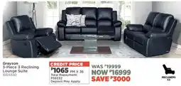 House & Home Grayson 3 Reclining Lounge Suite offer