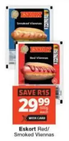 Checkers Eskort Red/ Smoked Viennas offer