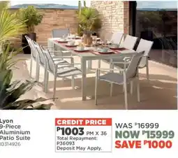 House & Home Lyon Aluminium Patio Suite offer