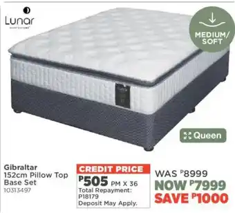 House & Home Lunar Gibraltar 152cm Pillow Top Base Set offer