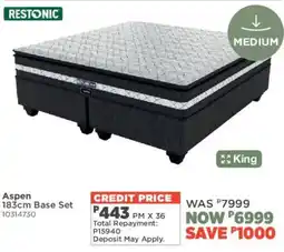 House & Home Restonic Aspen 183cm Base Set offer