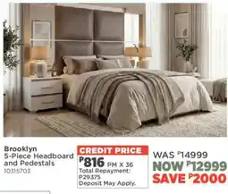 House & Home Brooklyn Headboard and Pedestals offer