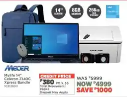 House & Home Mecer Mylife 14" Celeron Z140C Xpress Bundle offer