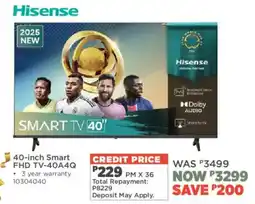 House & Home Hisense 40-inch Smart FHD TV offer