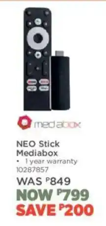 House & Home Mediabox Neo Stick offer