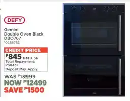 House & Home Defy Gemini Double Oven Black offer