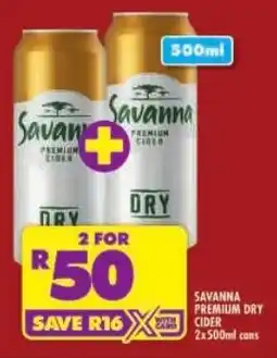 Shoprite Savanna premium dry cider cans offer