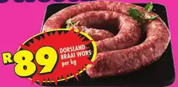 Shoprite Dorsland braai wors offer