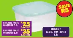 Shoprite Reusable jumbo container offer