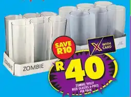 Shoprite Zombie/ willy beer glasses offer