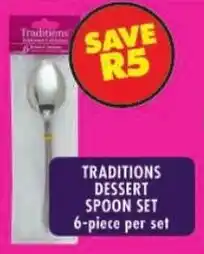 Shoprite Traditions dessert spoon set offer