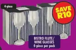 Shoprite Bistro flute/ wine glasses offer