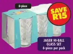 Shoprite Jager hi-ball glass set offer