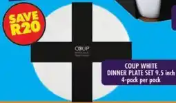 Shoprite Coup white dinner plate set offer