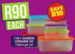 Shoprite 7-in-1 rainbow container set offer