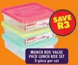 Shoprite Munch box value pack lunch box set offer